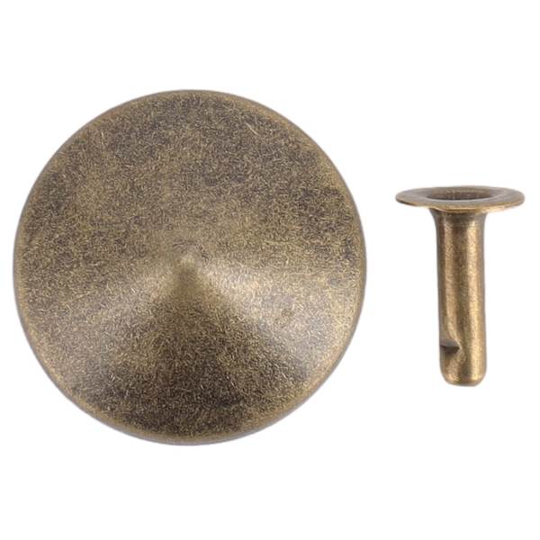100 set svampnitar nitar 22mm DIY järnkon spikar och nitar svampspets huvudnit nitar för reparation av väskor skor brons