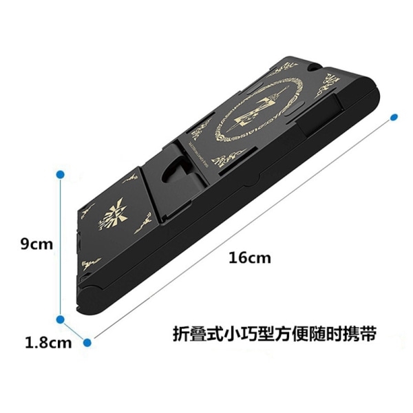 Bryterstativ for Nintendo med lagringsplasser for spillkort, justerbar, bærbar, sammenleggbar montering kompatibel med Nintendo Switch/Switch Lite/Switch OLED