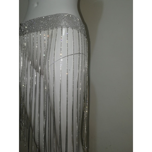 Victray Kristallkroppskedjekjol Rhinestone Midjekedjor Nig