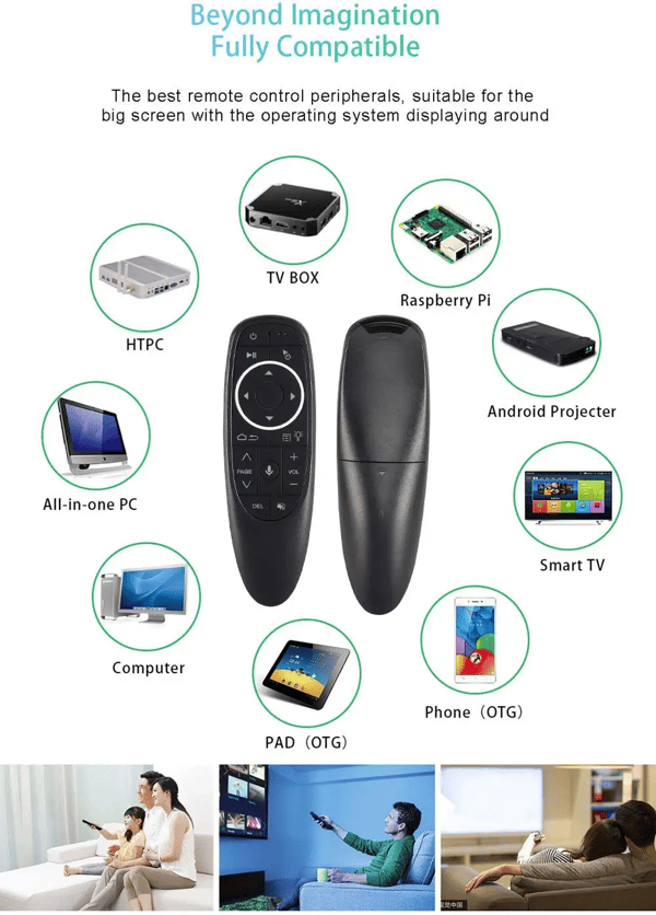 G10s Pro Voice Air Fly Mouse med bakgrundsbelysning, 2,4G trådlös 6