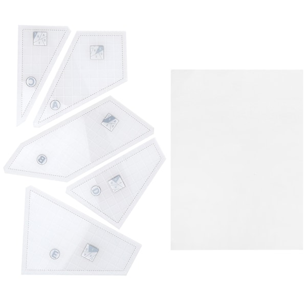 5 st Quilting Linjaler DIY Transparent Akryl Quilting Mallar Set för Hantverk Professionell Sömnad Present
