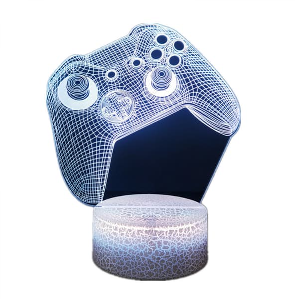 Videospillkontroller Lampe Nattlys 3D-illusjon Spill På