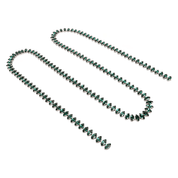 Rhinestone Claw Chain 1 Yard Lång Glittrande Elegant Multi Purpose Rhinestone Strip för Smycken Kläder DIY Grön
