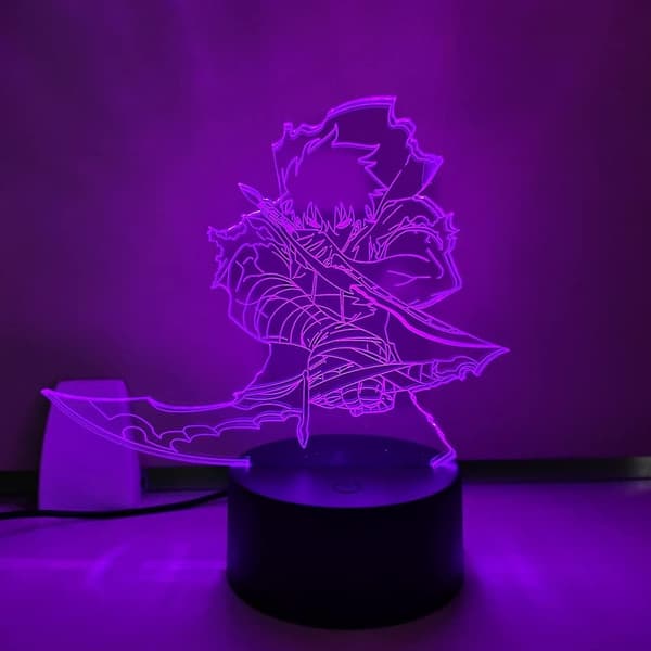 Anime Tegneserie 3D Illusjon Nattlys, LED Bordlamper, S