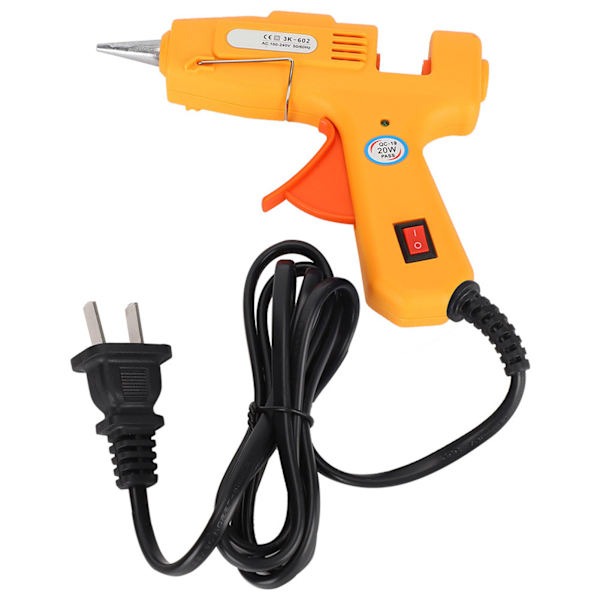 20W Profesjonell Mini Elektrisk Varmesmeltelim Pistol DIY Varmeverktøy Gul 100‑240VUS Plugg