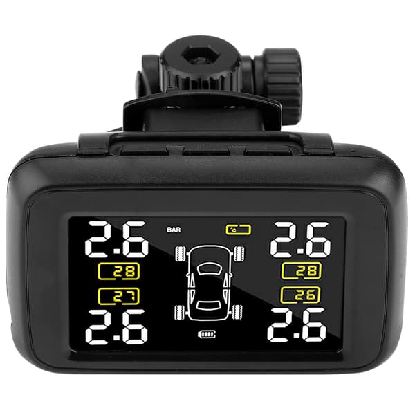 U901L-WF Solcellsdriven Trådlöst TPMS Däcktrycksövervakningssystem med 4 Externa Sensorer