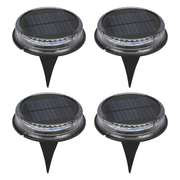 4 stk. LED solcelle-græslampe IP65 vandtæt LED jordlampe til gangsti gård baghave landskab Colourful Light 4Pcs