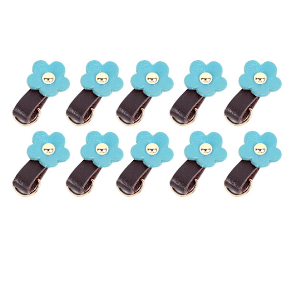 10 sæt læder D-ringe til pung ægte læder ubeskadiget D-ringe pungfremstillingsartikler til læder crossbody pung håndværk blå guld tilbehør