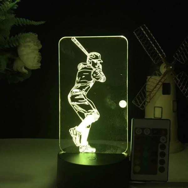 3D Illusjon LED Nattlys, 16 Farger Gradvis Endrende Berøring