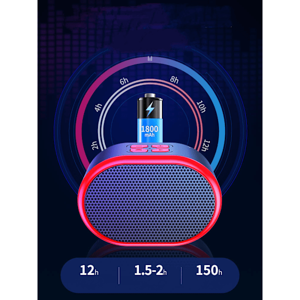 Mini bärbar Bluetooth-högtalare, mikrofon, stereo för hemmet