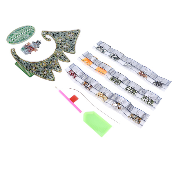 Rhinestone-målning prydnad färg julgran form dekoration DIY-tillbehör konstset