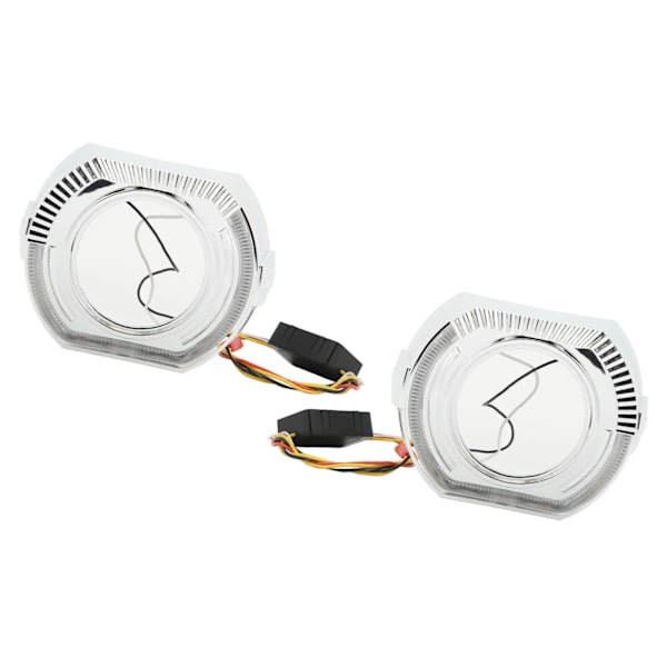 LED Angel Eyes Halo DRL Bågar 12V 5W Vänster Höger Ringöverdrag för 3 Tums Bi Xenon LED Dubbla Lins Strålkastare Vit Gul Ljus