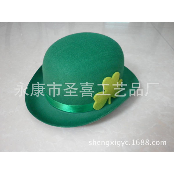 St. Patrick's Day hatt grön klöver hatt klädtillbehör