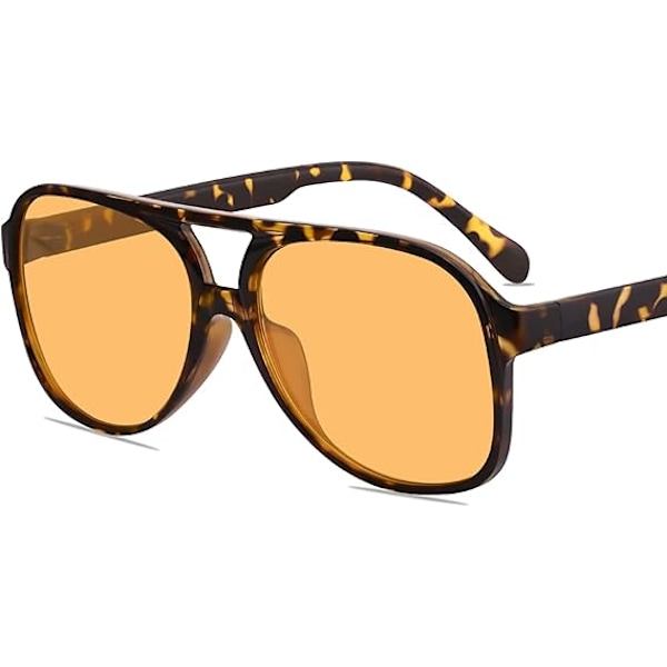 Retro Aviator -aurinkolasit naisille ja miehille, suuret kehykset, klassiset 70-luvun vintage-aurinkolasit, lentäjätyyli