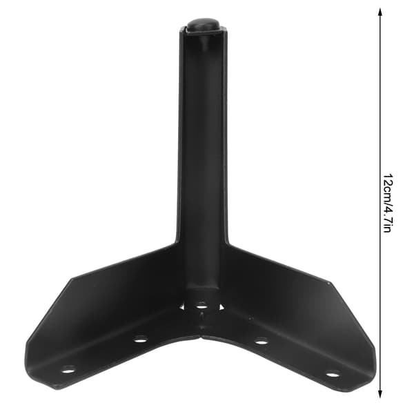 4 stk. 12 cm/4,7 tommer flyformet jernmøbler sofa tebord seng tv-skab fødder ben sort