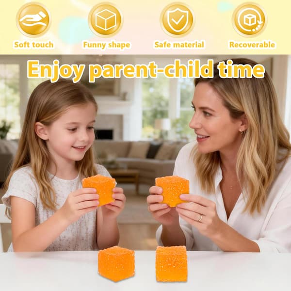 2026 Ny Trekant Stressaflastende Squishy, Blødt Sensorisk Fidget Legetøj til Ro og Koncentration, Letvægts Bærbart Design til Daglig Brug Orange