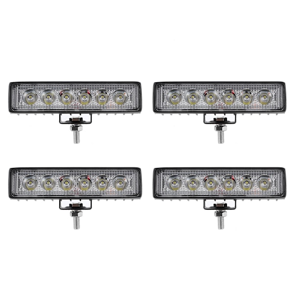 4 stk LED tåkelys 6 tommer tåkelys 6500K 18W Klar linse for ATV UTV SUV Truck Trailer Båt
