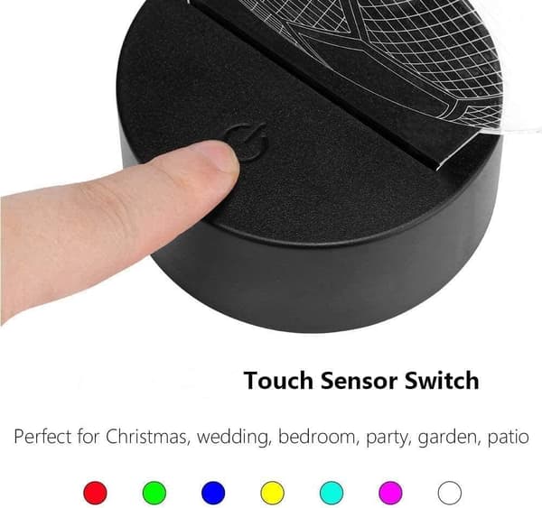 3D Ild Dinosaur Natlys Illusion Soveværelseslampe med USB