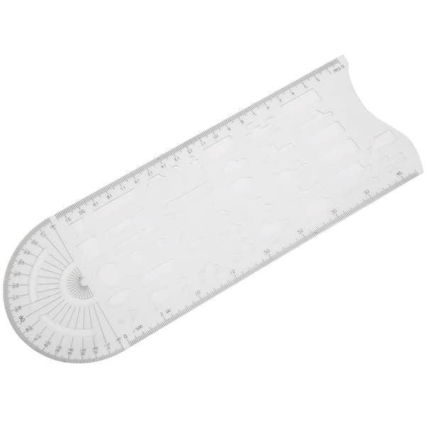 Student Learning Ruler Drawing Tool Template Ruler Stationery Set för god transparens
