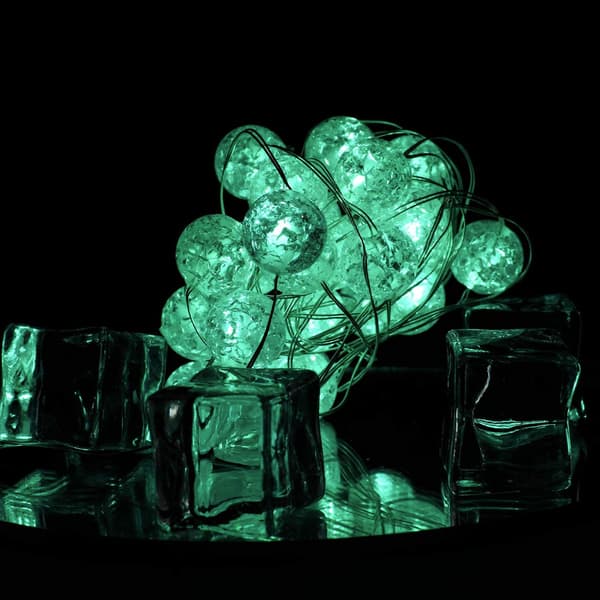 St. Patrick's Day Dekorationer Globe String Lights Grön Teal Green 30 LED