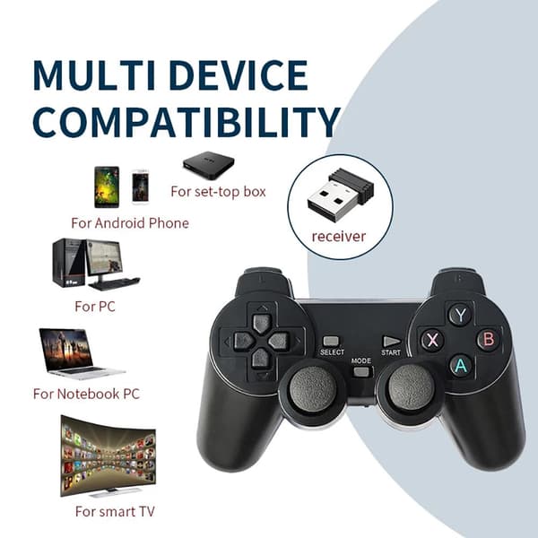 2.4G trådløs spilcontroller trådløs gamepad joystick behageligt computertilbehør