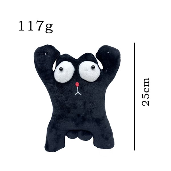 2024 Uusi autolasin imukuppi kupoli kissan lelu pehmolelu nukke, pehmeä täytetty eläinnukke lapsille, loistava syntymäpäivä joulu halloween valinta pojille tytöille Black