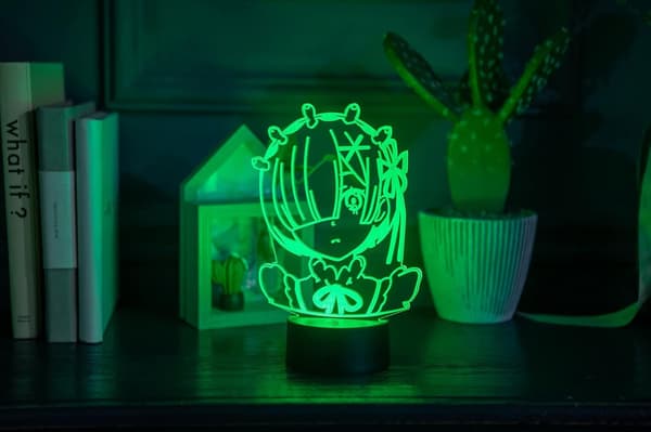 3D nattlampor för flickor pojkar Anime Rem Re Zero figur Natt