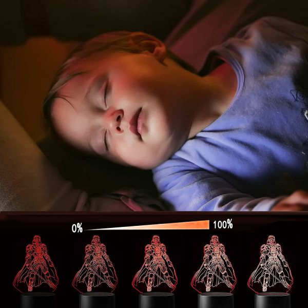 3D Star Wars -lampa, LED Illusion Night Light, 16 färger Chang
