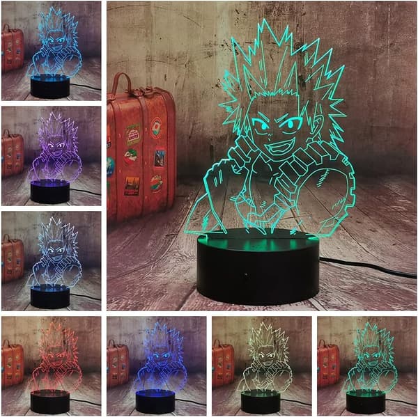 Eijiro Kirishima 3D Nattlys Sengelampe Boku Anime Lys