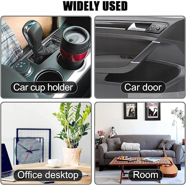2PACK Mini Bil Papperskorg Söta Mugghållare Bil Soporburkar Mugghållare Papperskorg Bärbar Fordon Bin Sopa Hink med Lock Tät Cool för Kontor D 2PCS Gray