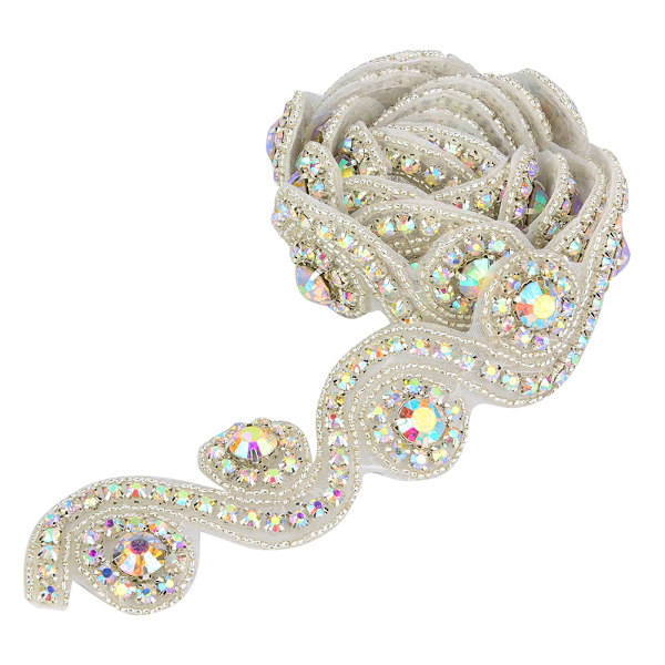 1Yard S/8 Form Brud Krystall Pynt Rhinestone Kjede Klær Bryllup Håndarbeid DIY Dekorasjon(2