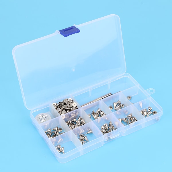 100 kpl / sarja Metal Punk Spike Bullet Niitti DIY Vyölaukku Kengät Vaatteet Kartio Niitti