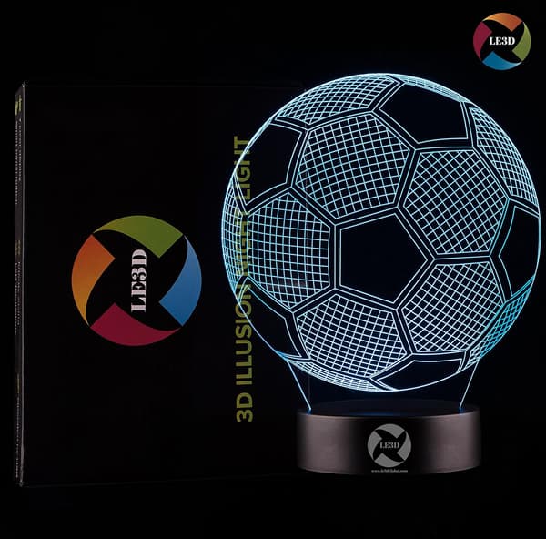 3D Optisk Illusions Natlampe - 7 LED Farveskiftende Lampe