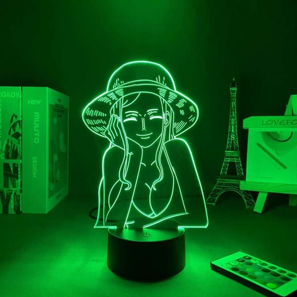 3D Illusjonslampe Nattlys One Piece Nico Robin Anime 3D