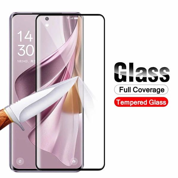 9D Böjt Härdat Glas För Oppo Reno10 ProPlus Skärmskydd Skyddsfilm