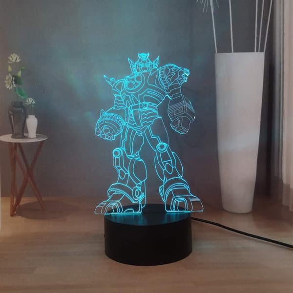 3D LED nattlampa, tecknad USB fjärrkontroll sovrum sängbord