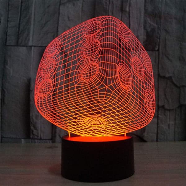 Abstrakt 3D Chihuahua Hund Optisk Illusjon Nattlampe 7