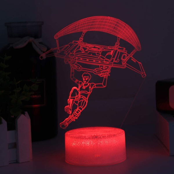 Battleroyale Nattlampa 3D Visionseffekt LED Sängbordlampor med Fjärrkontroll