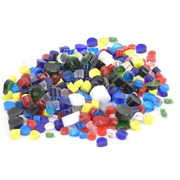Millefiori glas blandad färg termisk smältning färgad glasyr för dekoration smält glas block kit 100g
