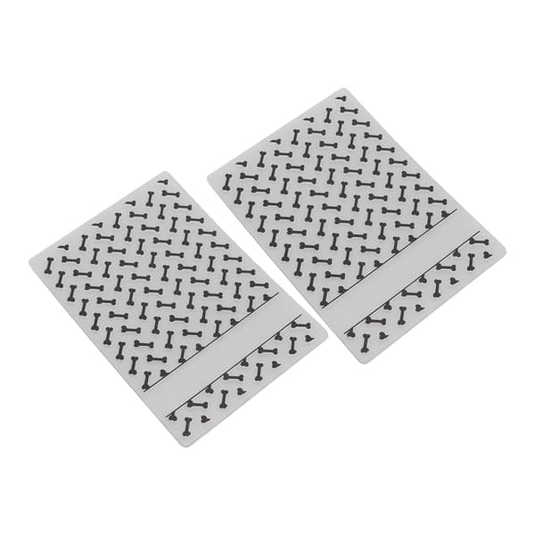 2 st plastpräglingsmapp Clear Concave Convex Texture DIY Craft Mallar för inbjudningar Kuvert Kort