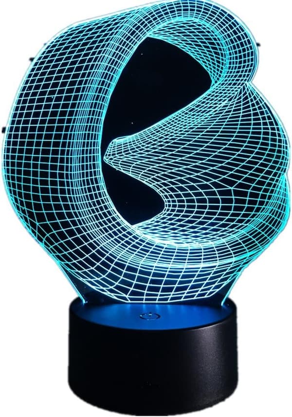 Kunstnerisk Abstraktion Moderne 3D USB Natlampe Farverig Colo