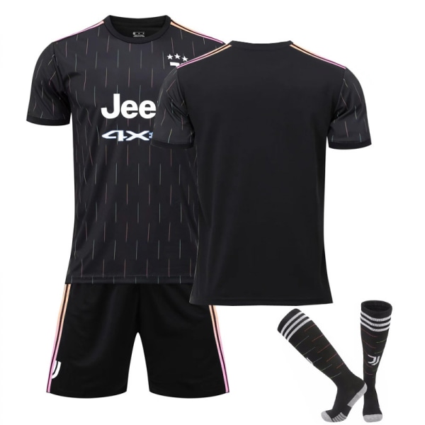 21-22 Uusi Juventus Away Black Meteor Kids Aikuiset Jalkapallo Jalkapallo Jersey Trainin Jersey SuitM