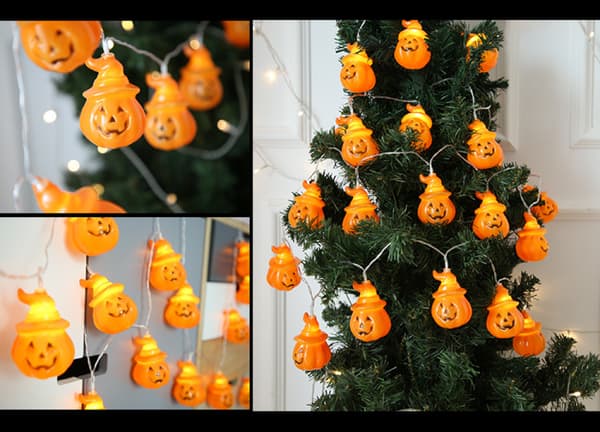 Indendørs/Udendørs Halloween LED Græskar Lyskæde