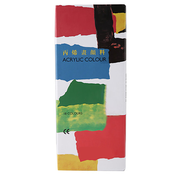 Akrylmaling Sæt 12ml Tube Vandtæt Håndmaling Pigment (18 Farver)