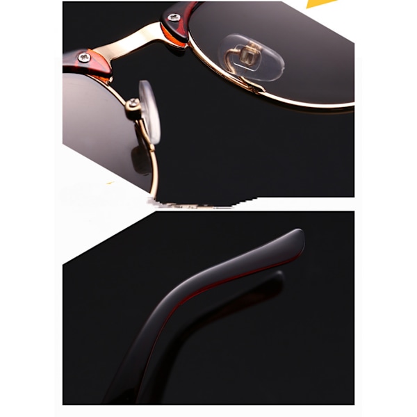 Halvram Semi-Rimless Hornbågade Solglasögon