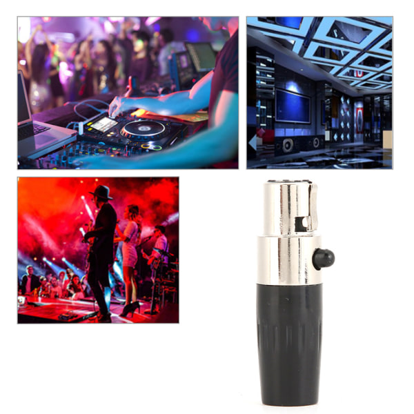 5 kpl 4-napainen naarasliitin Mini XLR -audiomikrofoniliitin