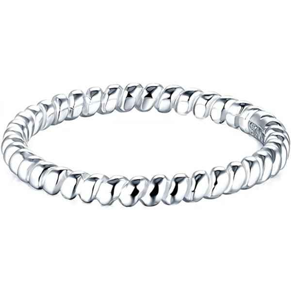 S925 Sterling Silver Ring, Twisted Eternity Band Stacka