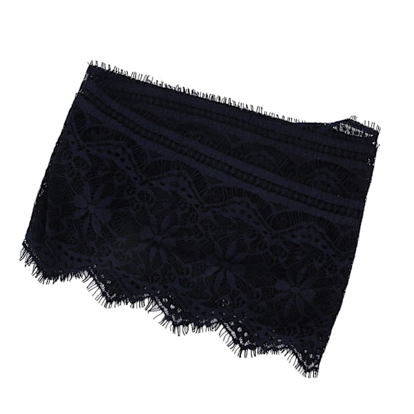 14,5 cm polyester silke kläder broderi spets DIY klänning hantverk tyg kläder dekoration marinblå