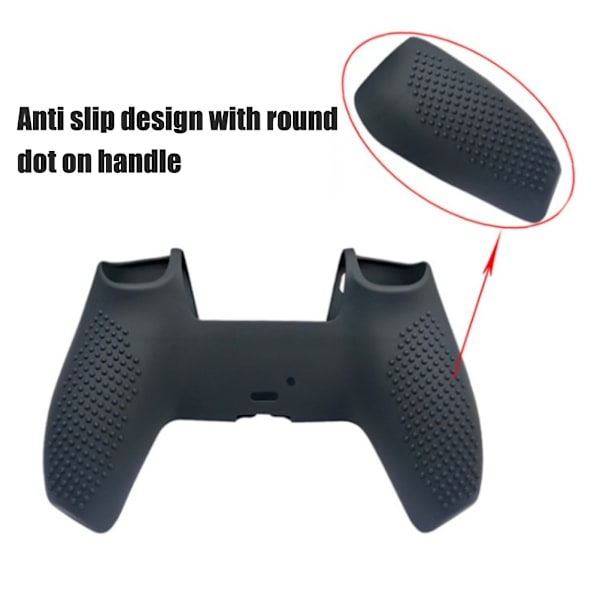 Kontrollgrepp Anti-Slip Silikonfodral Skyddsfodral Kompatibel med PS5 Controller Gamepad Red