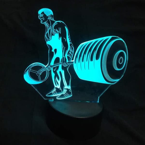 3D Illusjon Nattlys Vektløfting 3D Nattlys 7 Farger
